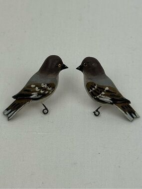 Silver Bird Stud Earrings Vintage